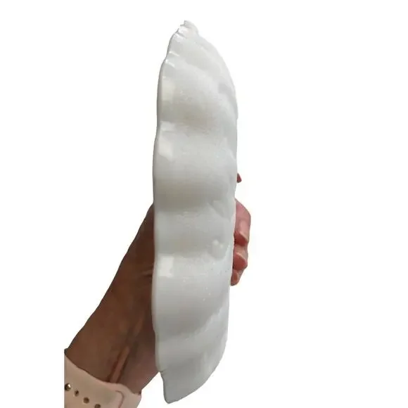 Vintage Milk Glass Strawberry Shaped Grapes Trinket Tray Server - Picture 3 of 8